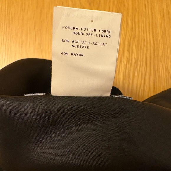 Vintage Moschino Cheap and Chic Black Jacket & Skirt with Red Heart Pattern - Picture 11 of 12